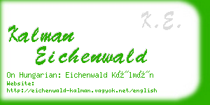 kalman eichenwald business card